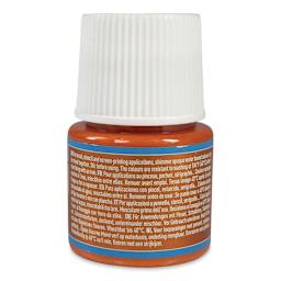Pebeo Setacolor Fabric Paint - Brick, Shimmer Opaque, 45ml Bottle back