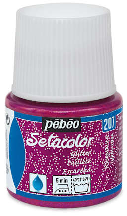 Pebeo Setacolor Fabric Paint - Front of Tourmaline Glitter Bottle