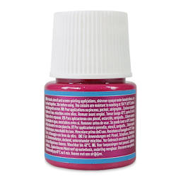 Pebeo Setacolor Fabric Paint - Oriental Red, Shimmer Opaque, 45ml Bottle back