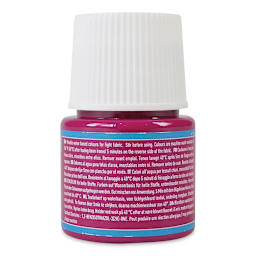 Pebeo Setacolor Fabric Paint - Fuschia, Light Fabric, 45ml Bottle back