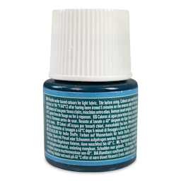 Pebeo Setacolor Fabric Paint - Turquoise, Light Fabric, 45 ml bottle back