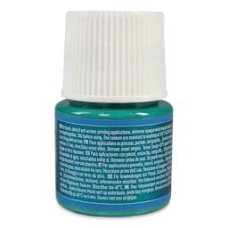 Pebeo Setacolor Fabric Paint - Turquoise, Shimmer, 45 ml bottle back