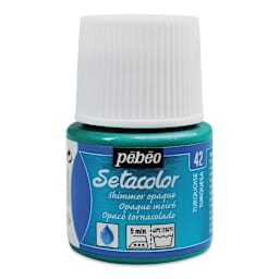 Pebeo Setacolor Fabric Paint - Turquoise, Shimmer, 45 ml bottle