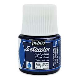 Pebeo Setacolor Fabric Paint - Ultramarine Blue, Light Fabric, 45 ml bottle