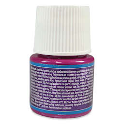 Pebeo Setacolor Fabric Paint - Purple, Shimmer Opaque, 45 ml bottle back