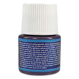 Pebeo Setacolor Fabric Paint - Plum, Shimmer Opaque, 45 ml bottle back