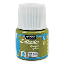 Pebeo Setacolor Fabric Paint - Olive, Opaque, 45 ml bottle
