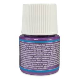 Pebeo Setacolor Fabric Paint- Amethyst, Shimmer, 45 ml bottle back