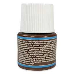Pebeo Setacolor Fabric Paint - Chocolate, Opaque, 45 ml bottle back