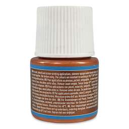 Pebeo Setacolor Fabric Paint - Light Copper, Shimmer Opaque, 45 ml bottle back