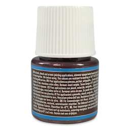 Pebeo Setacolor Fabric Paint - Chocolate Chip, Shimmer, 45 ml bottle back