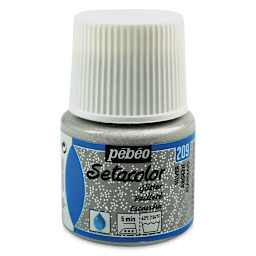Pebeo Setacolor Fabric Paint - Silver, Light Fabric Glitter, 45 ml