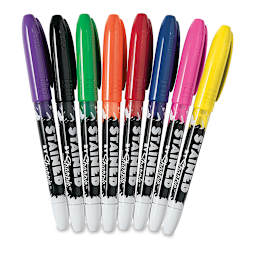 Stained by Sharpie Brush Tip Fabric Markers - Set of 8 colors shown in a fan