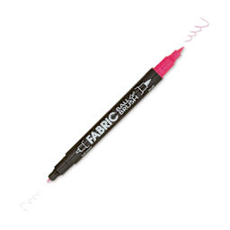 Marvy Uchida Dual-Tipped Ball & Brush Fabric Marker - Fluorescent Pink