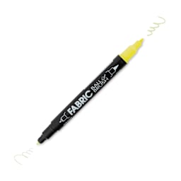 Marvy Uchida Dual-Tipped Ball & Brush Fabric Marker - Fluorescent Yellow