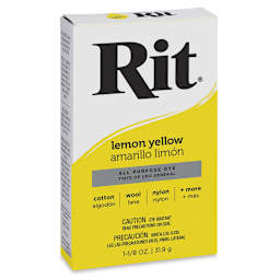 Rit All Purpose Powder Dye - Lemon Yellow, front of the packaging