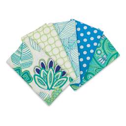 Fabric Palette Pre-Cut Fabric - Carnivale Blue Bundle, Package of 5, 18" x 21"