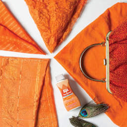 Rit DyeMore Synthetic Fiber Dye - Apricot Orange, 7 oz, dyed frabic