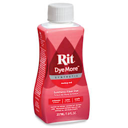 Rit DyeMore Synthetic Fiber Dye - Racing Red, 7 oz, front of the bottle