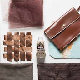 Rit DyeMore Synthetic Fiber Dye - Chocolate Brown, 7 oz, different types of dyed fabric