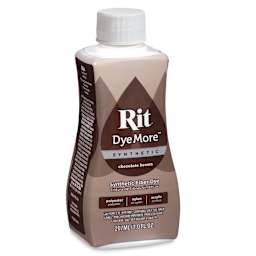 Rit DyeMore Synthetic Fiber Dye - Chocolate Brown, 7 oz, front of the bottle