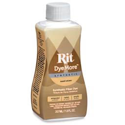 Rit DyeMore Synthetic Fiber Dye - Sandstone, 7 oz, front of the bottle