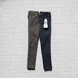 Rit Color Stay Dye Fixative - comparison of 2pr Black pants with and without fixative used