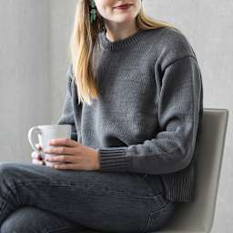 Rit All Purpose Liquid Dye - Charcoal Grey, 8 oz, adult wearing dyed sweater