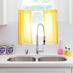 Rit All Purpose Liquid Dye - Lemon Yellow, 8 oz, dyed curtain