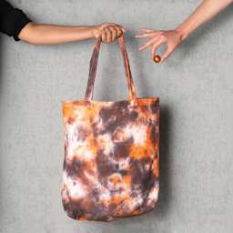 Rit All Purpose Liquid Dye - Sunshine Orange, 8 oz, sample of tie dyed handbag