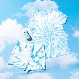 Rit All Purpose Liquid Dye - Aquamarine, 8 oz, sample of finished tie dye