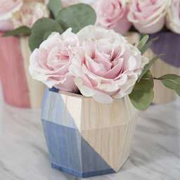 Rit All Purpose Liquid Dye - Denim Blue, 8 oz, dyed wooden planter