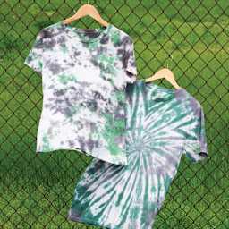 Rit All Purpose Liquid Dye - Dark Green, 8 oz, finished tie dye shirts
