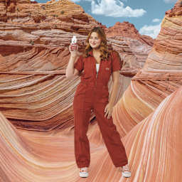 Rit All Purpose Liquid Dye - Canyon, 8 oz applied to coveralls example