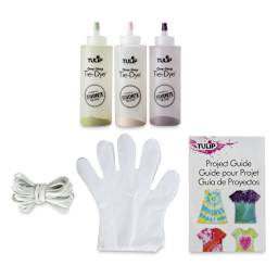 Tulip One-Step Tie-Dye Kit - Wildflower, Kit of 3 Colors, contents laid out