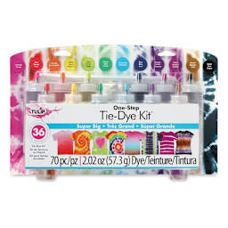 Tulip One-Step Tie-Dye Kit - Super Big, Kit of 12 Colors (front of packaging)