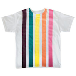Tulip ColorShot Instant Fabric Color Spray - T shirt striped with Festival Colors