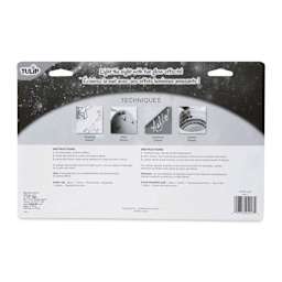 Tulip Dimensional Fabric Paint Set - Puff Glow in the Dark, Set of 10 (back of packaging)