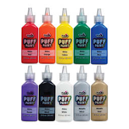 Tulip Dimensional Fabric Paint Set - Puff Essentials, Set of 10 (out of packaging)