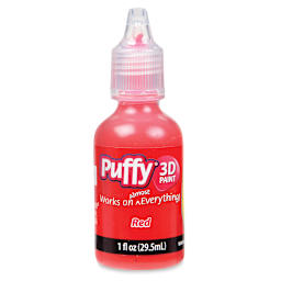 Tulip Dimensional Fabric Paint - Red, Puffy, 1 oz botle shown
