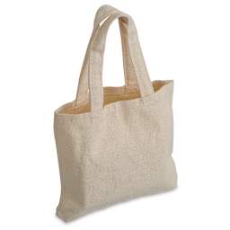 Natural Cotton Mini Totes - Single Mini Tote shown open and upright
