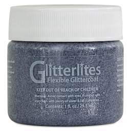 Angelus Glitterlites Flexible Glittercoat Paint - Gunmetal, 1 oz