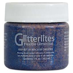Angelus Glitterlites Flexible Glittercoat Paint - Starlite Blue, 1 oz