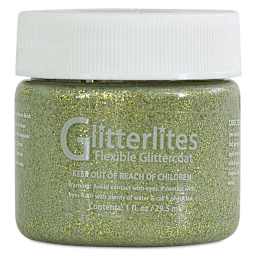 Angelus Glitterlites Flexible Glittercoat Paint - Limelite, 1 oz