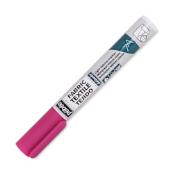 Pebeo 7A Light Fabric Brush Marker - Pink, 1 mm (Cap on)
