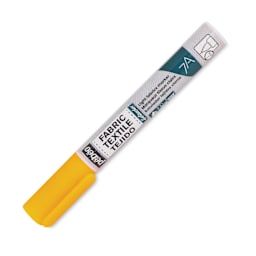Pebeo 7A Light Fabric Brush Marker - Fluorescent Orange, 1 mm (Cap on)