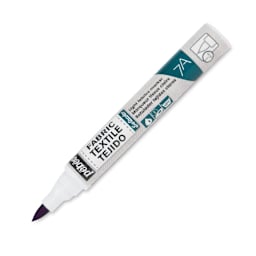 Pebeo 7A Light Fabric Brush Marker - Blue, 1 mm (Cap off)