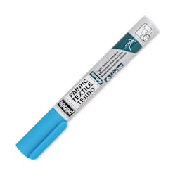 Pebeo 7A Light Fabric Brush Marker - Light Blue, 1 mm (Cap on)