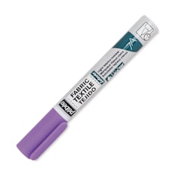 Pebeo 7A Light Fabric Brush Marker - Fluorescent Violet, 1 mm (Cap on)