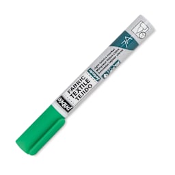 Pebeo 7A Light Fabric Brush Marker - Green, 1 mm (Cap on)